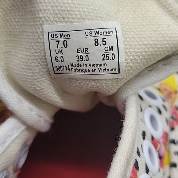 Vans Authentic x Kendra Dandy Scream Lips Skate Shoes in White size 8.5 - Picture 7 of 7